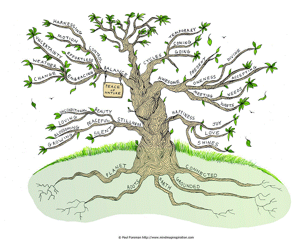 Mursten Regeneration Forbyde Peace of Nature Mind Map